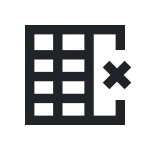 Table Delete Column SVG Icon